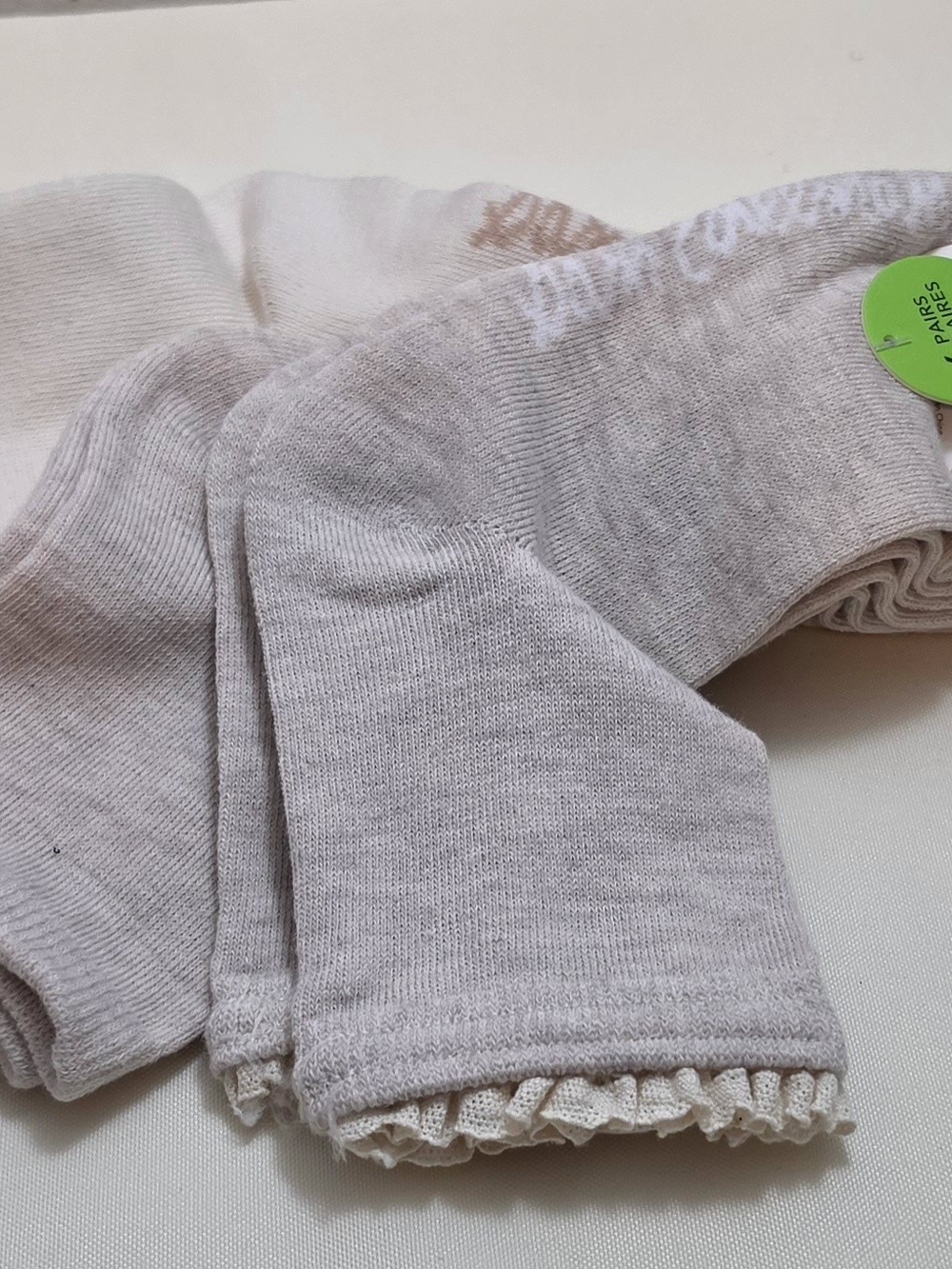 6 Pairs Sam Edelman Socks - 3 Light Beige & 3 Dark Beige - Size 5-10